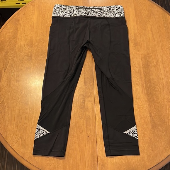 Lululemon fast and free crop, 23” with fun design - Picture 2 of 3